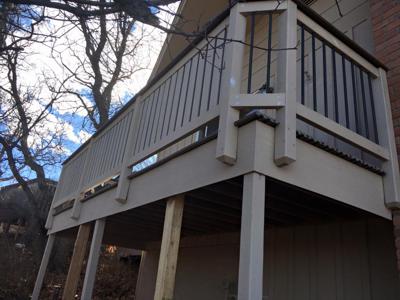 Custom Rail & Privacy Features from Woodland Park Deck Builder