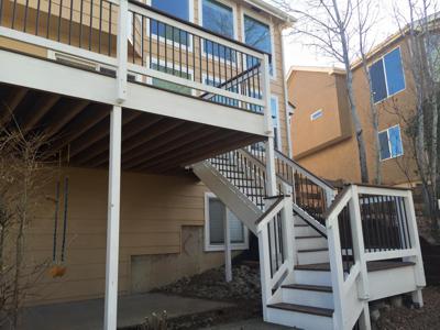 Wood and Steel Rail from Woodland Park Deck Builder