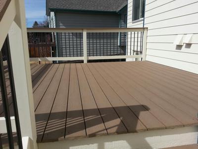 Wood and Steel Rail from Woodland Park Deck Builder