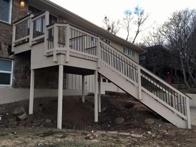 Click to view full size Custom Designed Staircases  from Woodland Park Deck Builder