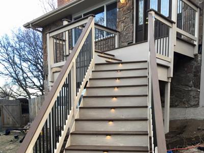 Click to view full size Custom Designed Staircases  from Woodland Park Deck Builder