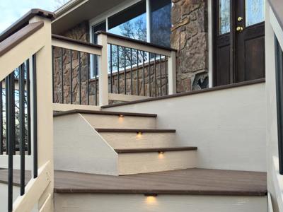 Click to view full size Custom Designed Staircases  from Woodland Park Deck Builder