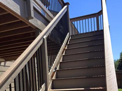 Click to view full size Custom Designed Staircases  from Woodland Park Deck Builder