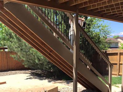 Click to view full size Custom Designed Staircases  from Woodland Park Deck Builder