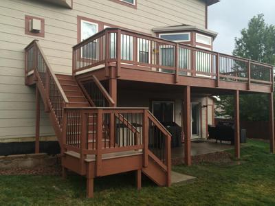 Click to view full size Custom Designed Staircases  from Woodland Park Deck Builder
