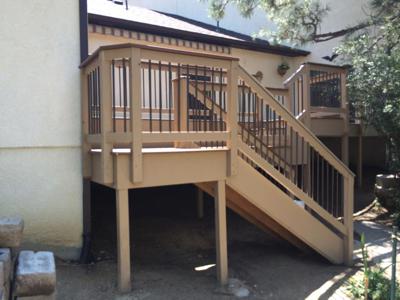 Click to view full size Custom Designed Staircases  from Woodland Park Deck Builder