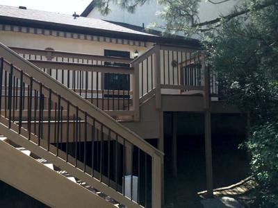 Click to view full size Custom Designed Staircases  from Woodland Park Deck Builder