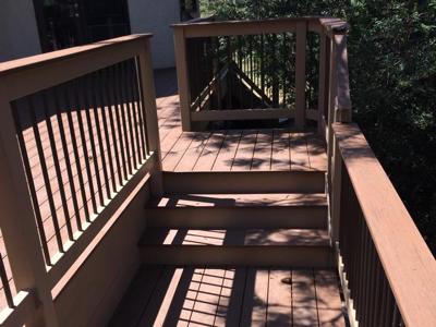 Click to view full size Custom Designed Staircases  from Woodland Park Deck Builder