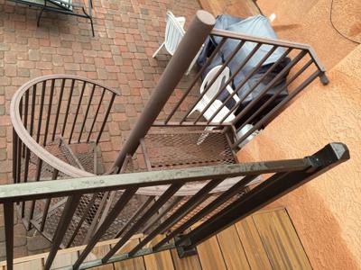 Click to view full size Steel Panel Railing from Woodland Park Deck Builder